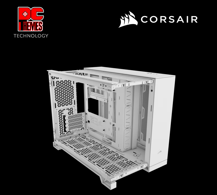CORSAIR 2500X Mid-Tower Dual Chamber PC Casing - White